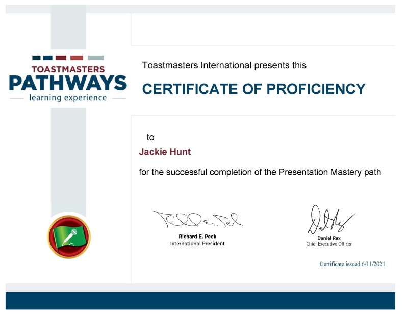 Jackie Hunt Presentation Mastery